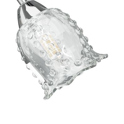 vidaXL loftlampe med blomsterskærme i glas til 4 G9 LED-pærer