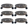 vidaXL plantevogne 6 stk. 30 cm plastik bronzefarvet