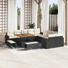 vidaXL Havesofa S&aelig;t 13 pcs Sort polyrattan