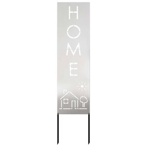 vidaXL Have privatliv sk&aelig;rm Fretwork S&oslash;lv 32 x 140 cm Rustfrit st&aring;l