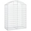 vidaXL buet gabionkurv 100x50x120/140 cm galvaniseret jern