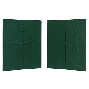 vidaXL Festasidev&aelig;g 2 pcs Gr&oslash;n 200 x 195 cm PE og st&aring;l