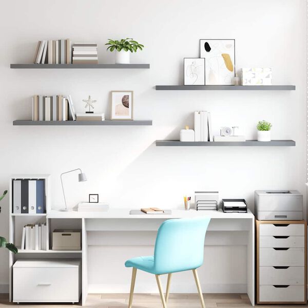 vidaXL v&aelig;ghylder 4 stk. 120x23,5x3,8 cm MDF gr&aring;