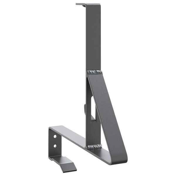 vidaXL Snebeskyttelse St&oslash;tte 2 pcs Antracit 29,5 x 3 x 34,5 cm St&aring;l