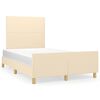 vidaXL sengeramme uden madras 120x190 cm stof cremefarvet