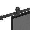 vidaXL skydedør med hardwaresæt 76x205 cm hærdet glas og aluminium