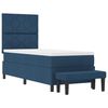vidaXL Box spring seng med madras med hovedg&aelig;rde Bl&aring; 80 x 200 cm Stof