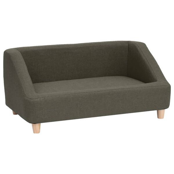 vidaXL hundesofa 85x50x39 cm linned m&oslash;rkegr&aring;