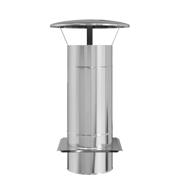 vidaXL Skorsten Forl&aelig;ngelse S&oslash;lv 35 x 35 x 65 cm Rustfrit st&aring;l