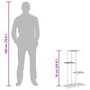 vidaXL blomsterstativ i 4 niveauer 43x22x76 cm metal hvid