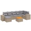 vidaXL sofas&aelig;t til haven 8 dele med hynder polyrattan beige
