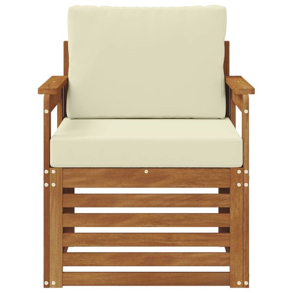 vidaXL Udend&oslash;rs sofagruppe Soli Akacietr&aelig; og polyester Naturfarvet