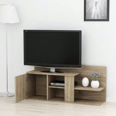 Homemania tv-bord Duru 122x33,3x55 cm valnødfarvet