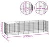 vidaXL hundeløbegård 4,84 m² stål sort