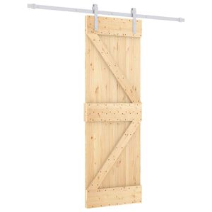 vidaXL Skyded&oslash;r 70 x 210 cm Massivt Fyrretr&aelig; (Ubehandlet)