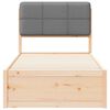 vidaXL Sengestel med Polstret Hovedgavl Lysegr&aring; 100 x 200 cm