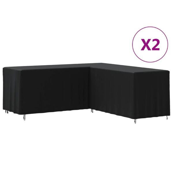 vidaXL L-formet sofaovertræk 2 stk. 254x254x80 cm 420D oxfordstof