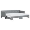 vidaXL daybed med udtr&aelig;k og madras 80x200 cm stof lysegr&aring;