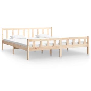 vidaXL sengeramme uden madras 160x200 cm massivt tr&aelig;