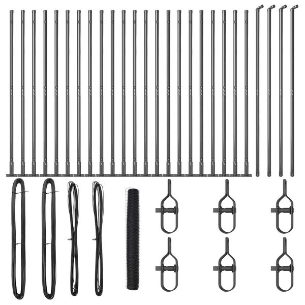 vidaXL Hegnsp&aelig;l Gr&aring; 50 x 1,2 m (50 mm mesh) St&aring;l og PVC