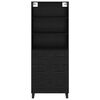 vidaXL Highboard med skuffe Sort eg 69,5 x 34 x 180 cm Konstrueret tr&aelig;