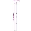 vidaXL Hegnssøjler 13 pcs Grå Ø32mm 170 cm Galvaniseret stål