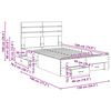 vidaXL Sengestel med skuffe med hovedg&aelig;rde Konstrueret tr&aelig;