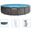 Intex Greywood Prism Frame Premium pools&aelig;t 457x122 cm