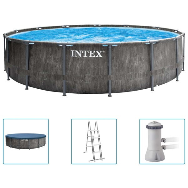 Intex Greywood Prism Frame Premium pools&aelig;t 457x122 cm