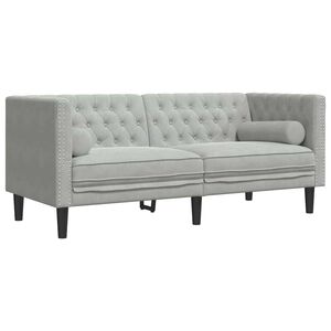 vidaXL Sofa Lysegr&aring; 174 x 74,5 x 70,5 cm Fl&oslash;jl