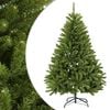 vidaXL Kunstigt Hinged Juletr&aelig; 120 cm PVC Lys gr&oslash;n