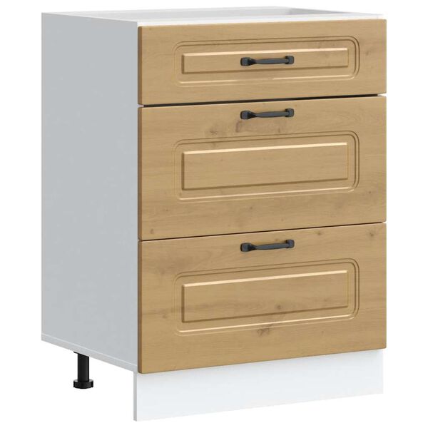 vidaXL k&oslash;kkenunderskab Kalmar konstrueret tr&aelig; egetr&aelig;sfarvet