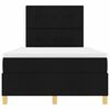 vidaXL Box spring seng med madras Sort 120 x 200 cm Stof
