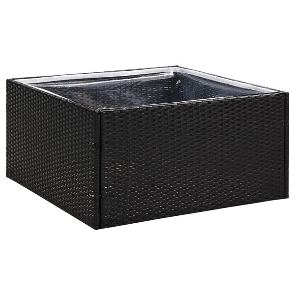 vidaXL havebord 80x80x40 cm polyrattan sort