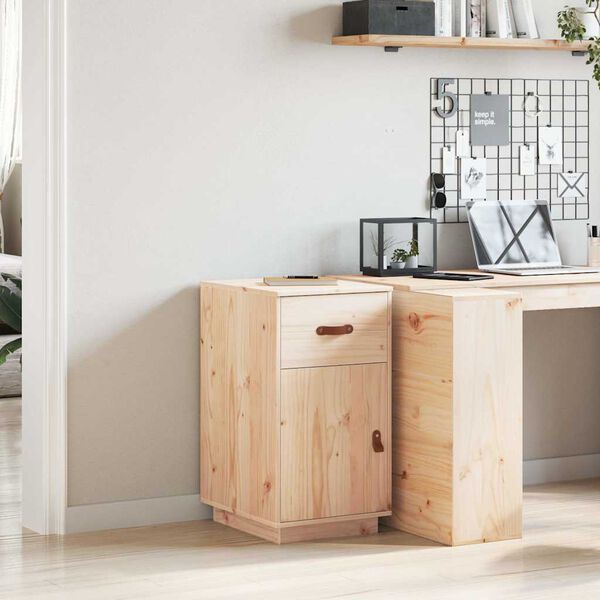 vidaXL skrivebordsskab 40x50x75 cm massivt fyrretr&aelig;