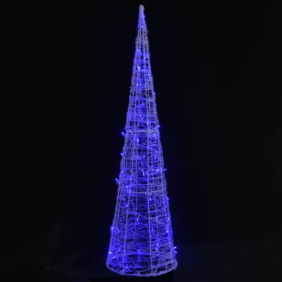 vidaXL dekorativ lyspyramide LED 120 cm akryl blå