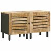 vidaXL Sengebord 2 stk. Naturfarvet 40 x 33 x 46 cm Massivt mangotr&aelig;