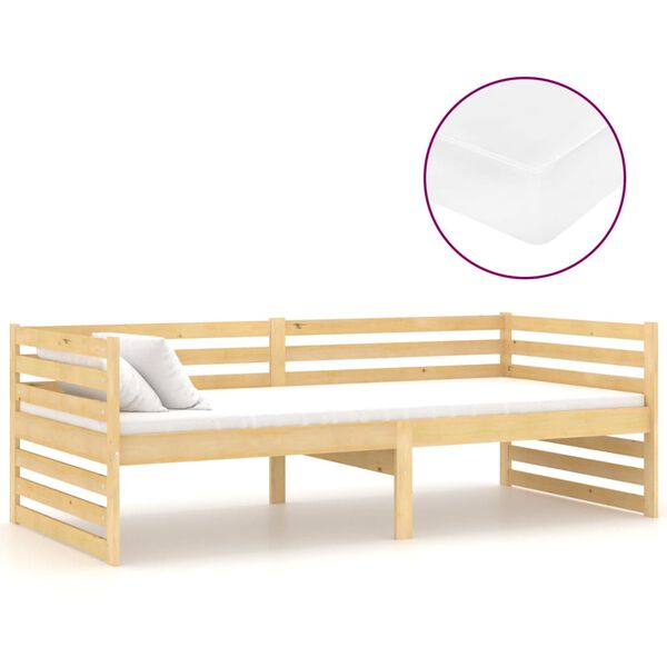 vidaXL daybed med madras 90x200 cm massivt fyrretr&aelig;
