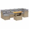 vidaXL sofas&aelig;t til haven 8 dele med hynder polyrattan beige