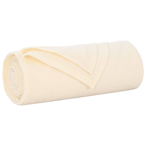 vidaXL Kastet&aelig;pper 6 pcs Creme 350 x 270 cm Fleece