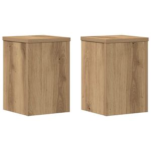 vidaXL plantestativer 2 stk. 20x20x30 cm konstrueret tr&aelig; egetr&aelig;sfarvet