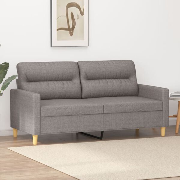 vidaXL 2-personers sofa 140 cm stof gråbrun