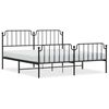 vidaXL sengeramme med sengegavl og fodg&aelig;rde 183x213 cm metal sort