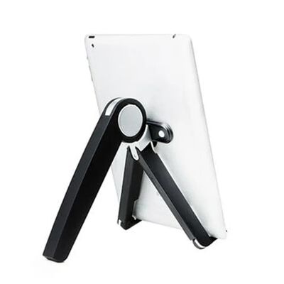 ErgoLine tablet-/laptopstativ Cricket 20x5x2,4 cm sort og sølvfarvet