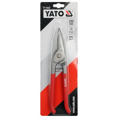 YATO pladesaks 255 mm lige klip rød