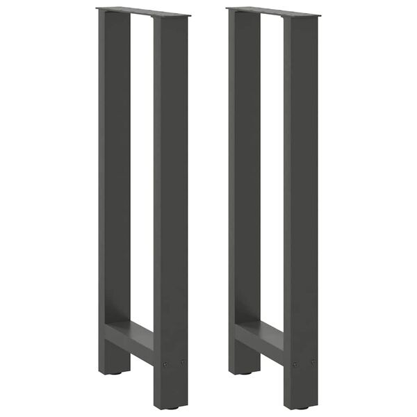 vidaXL barbordsben antracit 2 stk. 50x(100-101) cm st&aring;l