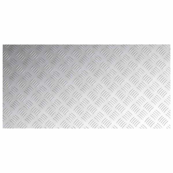 vidaXL Trappe Tread Rektangul&aelig;r 4 pcs S&oslash;lv 100 x 50 cm Aluminium