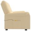 vidaXL 3-personers massagestol mikrofiberstof cremefarvet