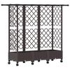 vidaXL H&aelig;vet Bed med Trellis og Tag Brun 164 x 40 x 127 cm PP