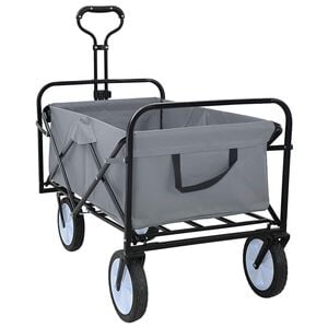 vidaXL Foldbar h&aring;ndvogn Gr&aring; 94 x 53 x 99 cm Oxford Stof